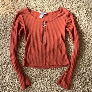 Burnt orange crop top